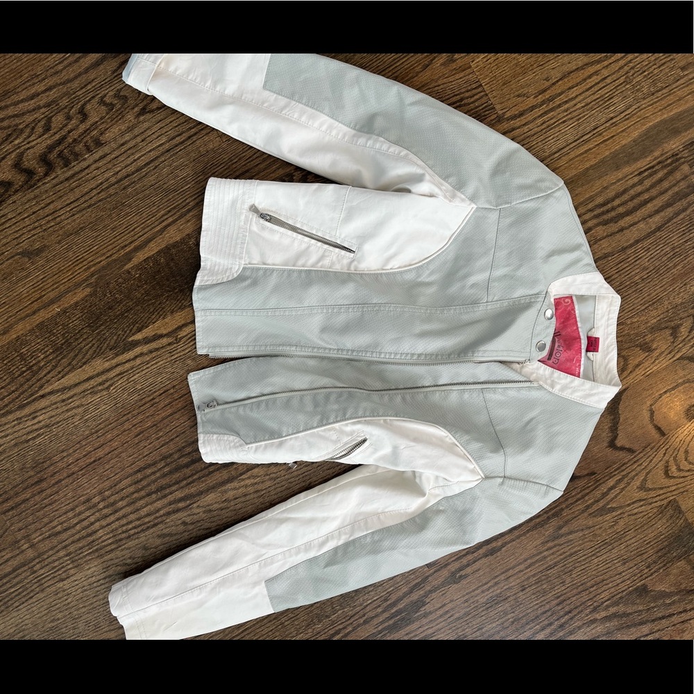 White leather jacket